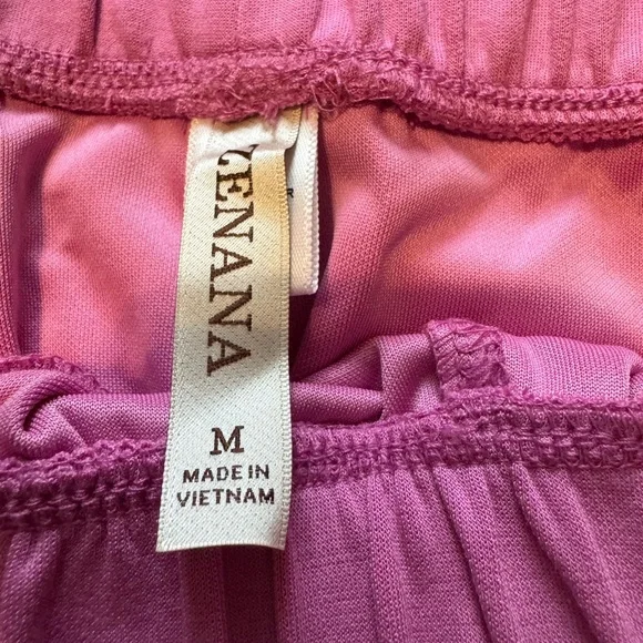 💗ZENANA• Pink Scuba Long Sleeve Scoop Neck Sweater and Shorts Set - Picture 8 of 8